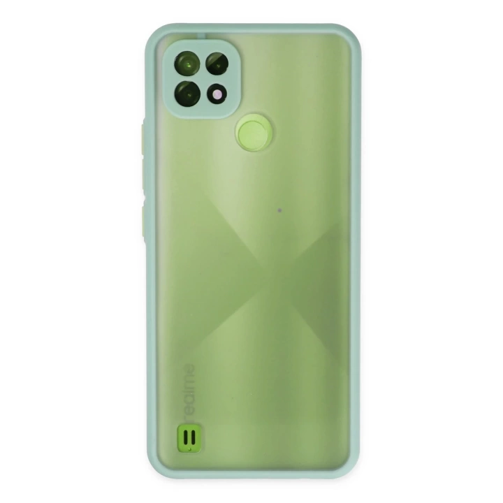 BFS  Realme C21 Kılıf Montreal Silikon Kapak - Turkuaz