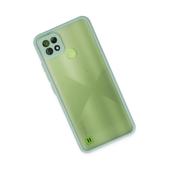 BFS  Realme C21 Kılıf Montreal Silikon Kapak - Turkuaz