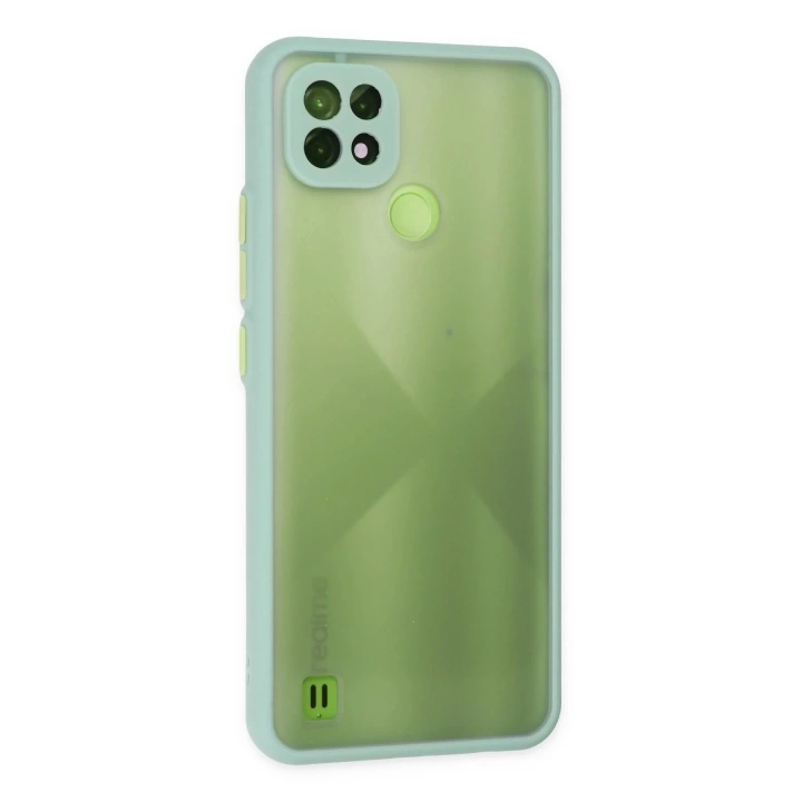 BFS  Realme C21 Kılıf Montreal Silikon Kapak - Turkuaz