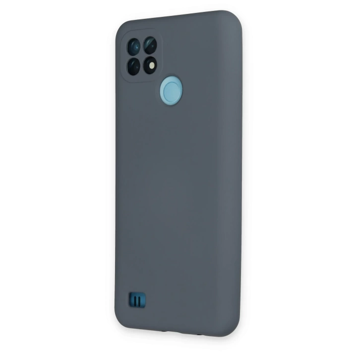 BFS  Realme C21 Kılıf Nano içi Kadife Silikon - Gri