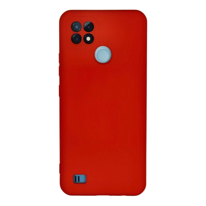BFS  Realme C21 Kılıf Nano içi Kadife Silikon - Kırmızı