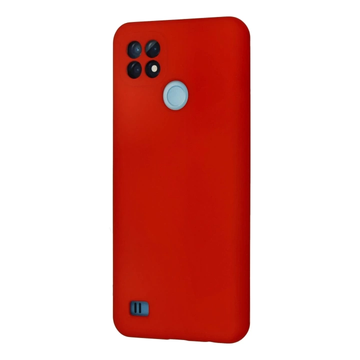 BFS  Realme C21 Kılıf Nano içi Kadife Silikon - Kırmızı