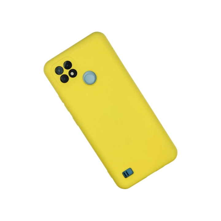 BFS  Realme C21 Kılıf Nano içi Kadife Silikon - Sarı
