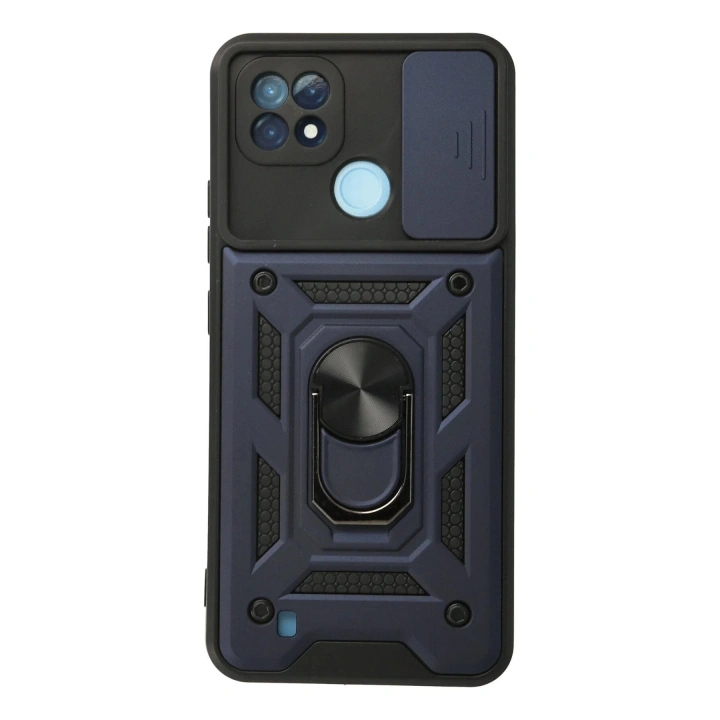 BFS  Realme C21 Kılıf Pars Lens Yüzüklü Silikon - Lacivert