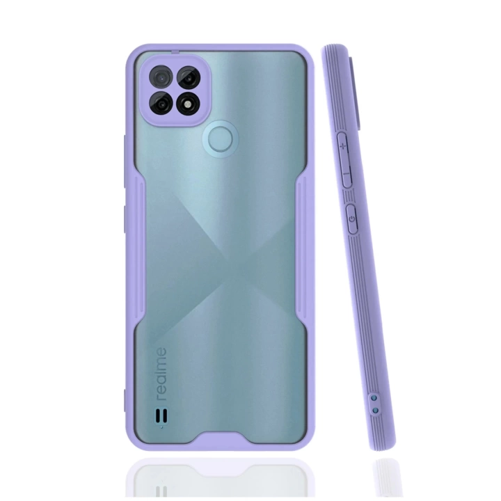 BFS  Realme C21 Kılıf Platin Silikon - Lila