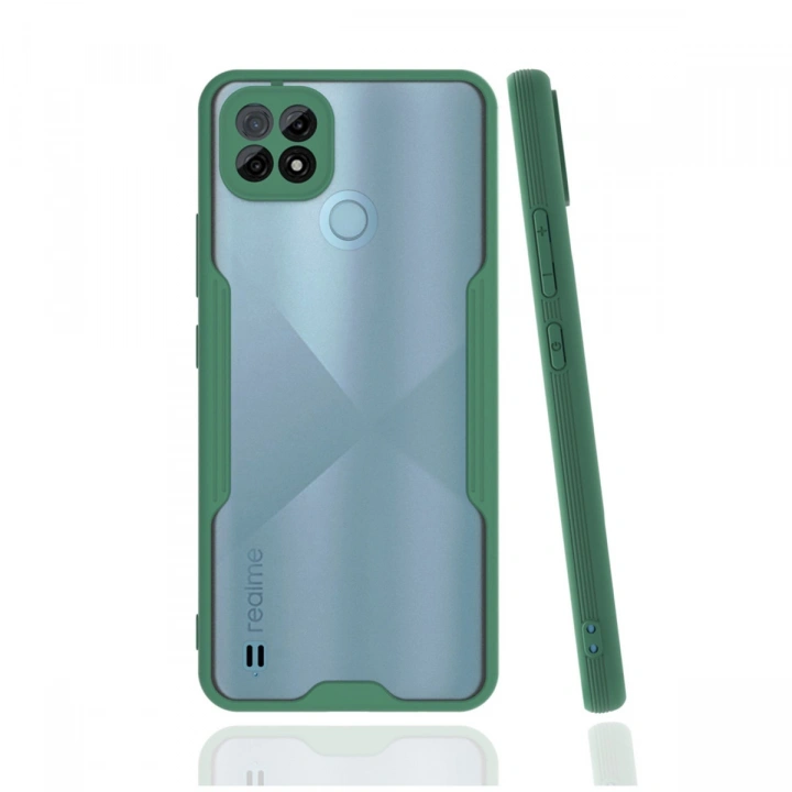 BFS  Realme C21 Kılıf Platin Silikon - Yeşil