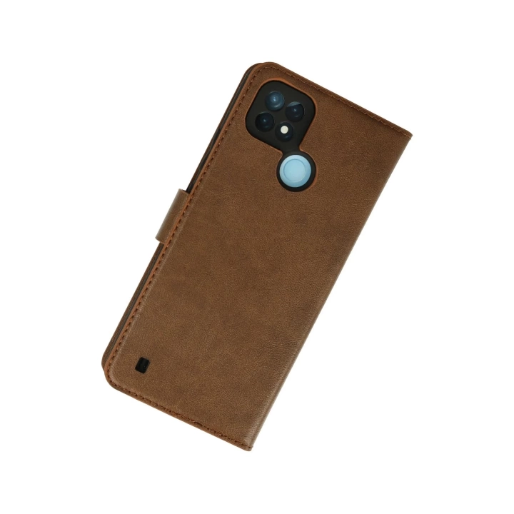 BFS  Realme C21 Kılıf Trend S Plus Kapaklı Kılıf - Taba