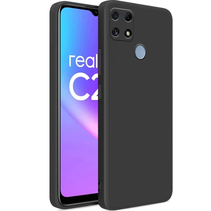 BFS Realme C25 Kılıf First Silikon - Siyah
