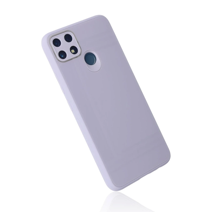 BFS  Realme C25 Kılıf Glass Kapak - Lila