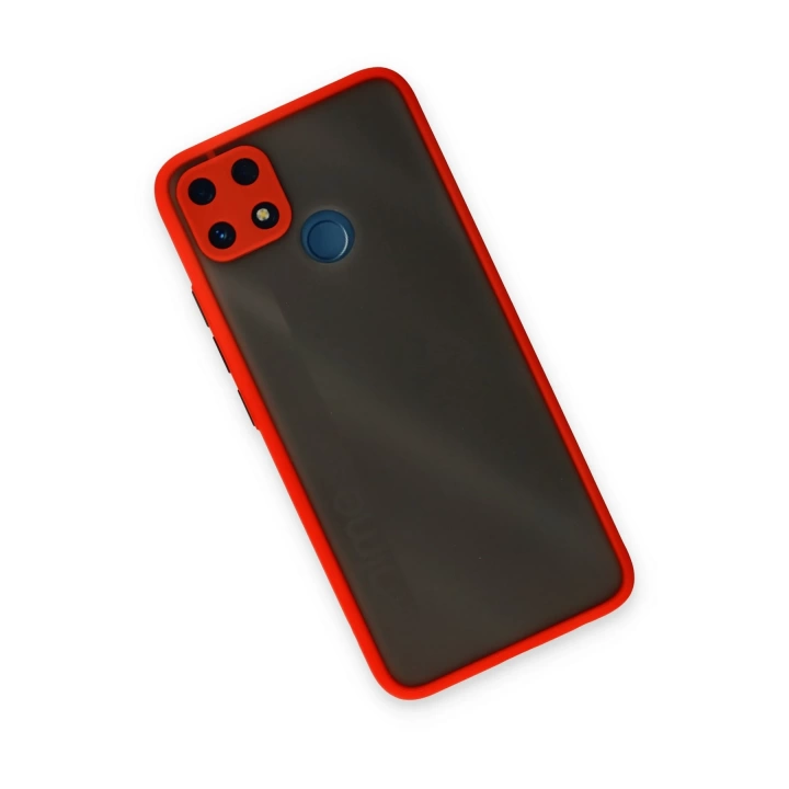 BFS  Realme C25 Kılıf Montreal Silikon Kapak - Kırmızı