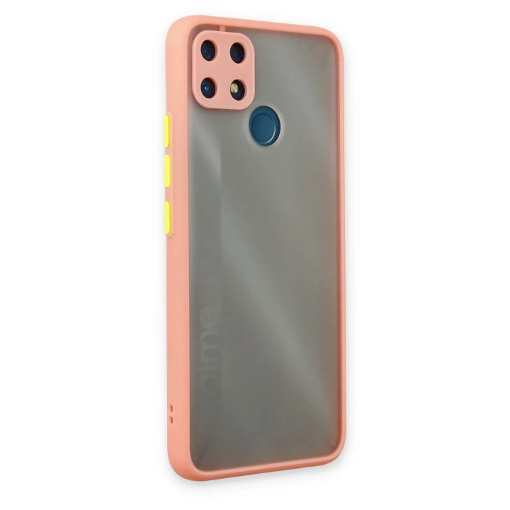 BFS  Realme C25 Kılıf Montreal Silikon Kapak - Pembe