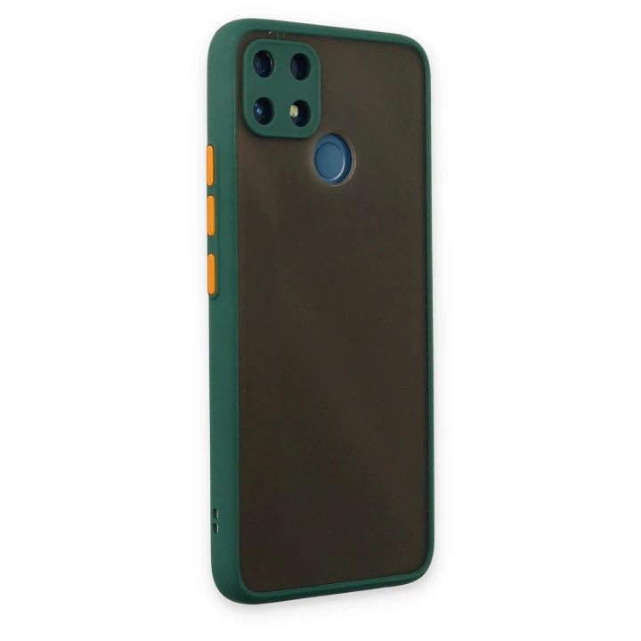 BFS  Realme C25 Kılıf Montreal Silikon Kapak - Yeşil