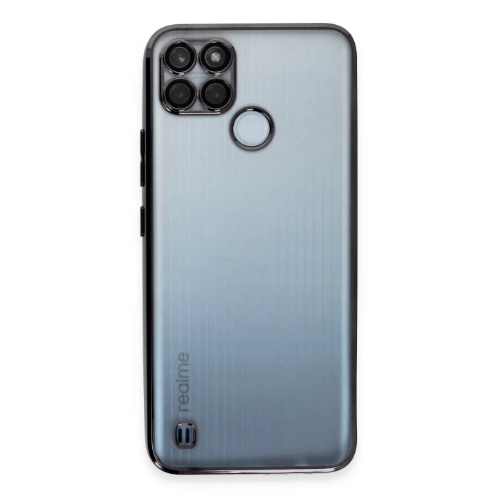 BFS  Realme C25Y Kılıf  Lensli Silikon - Siyah