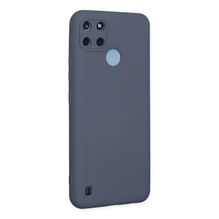 BFS  Realme C25Y Kılıf Nano içi Kadife Silikon - Gri