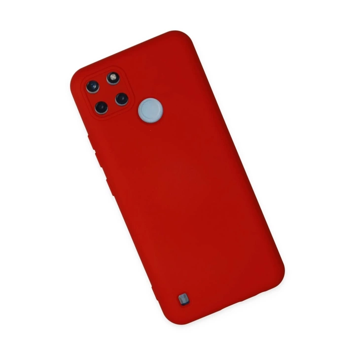 BFS  Realme C25Y Kılıf Nano içi Kadife Silikon - Kırmızı