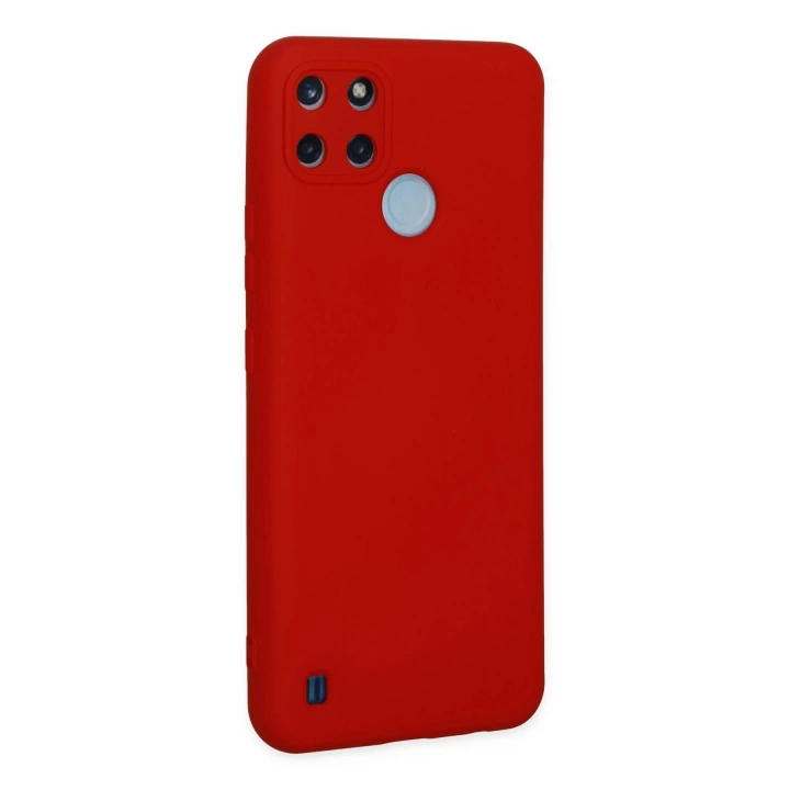 BFS  Realme C25Y Kılıf Nano içi Kadife Silikon - Kırmızı