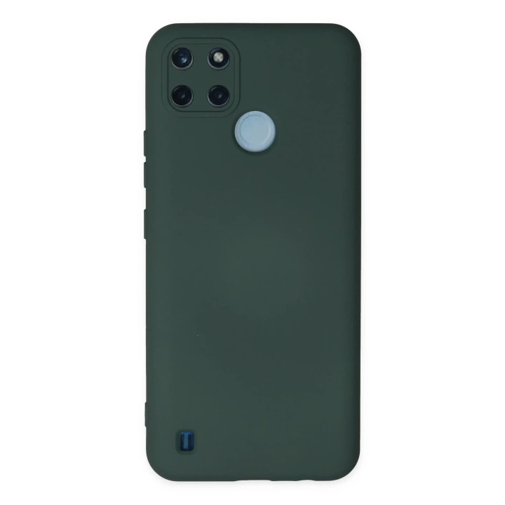BFS  Realme C25Y Kılıf Nano içi Kadife Silikon - Koyu Yeşil