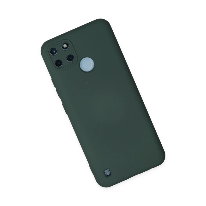 BFS  Realme C25Y Kılıf Nano içi Kadife Silikon - Koyu Yeşil