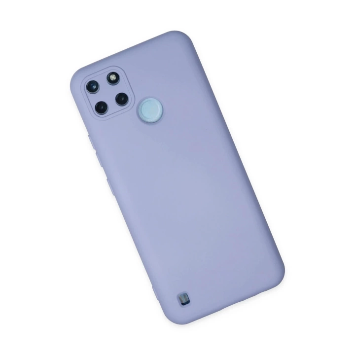 BFS  Realme C25Y Kılıf Nano içi Kadife Silikon - Lila