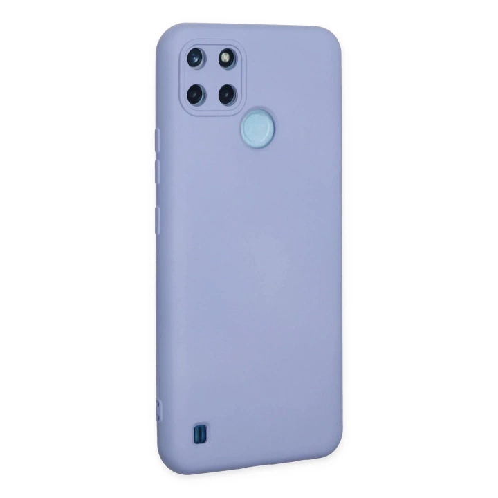 BFS  Realme C25Y Kılıf Nano içi Kadife Silikon - Lila