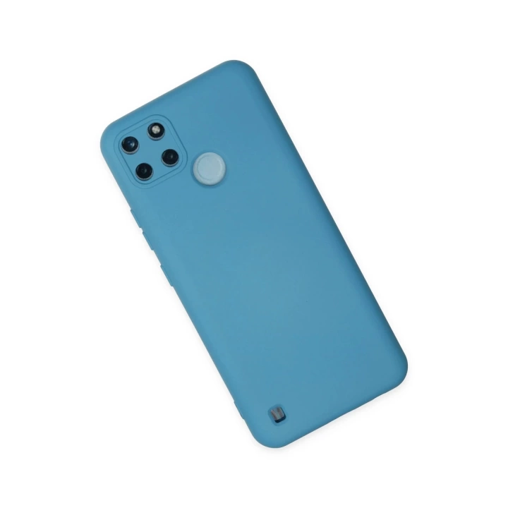 BFS  Realme C25Y Kılıf Nano içi Kadife Silikon - Mavi