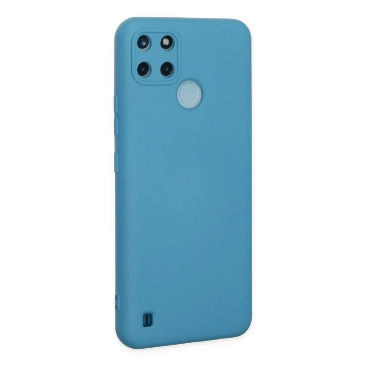 BFS  Realme C25Y Kılıf Nano içi Kadife Silikon - Mavi