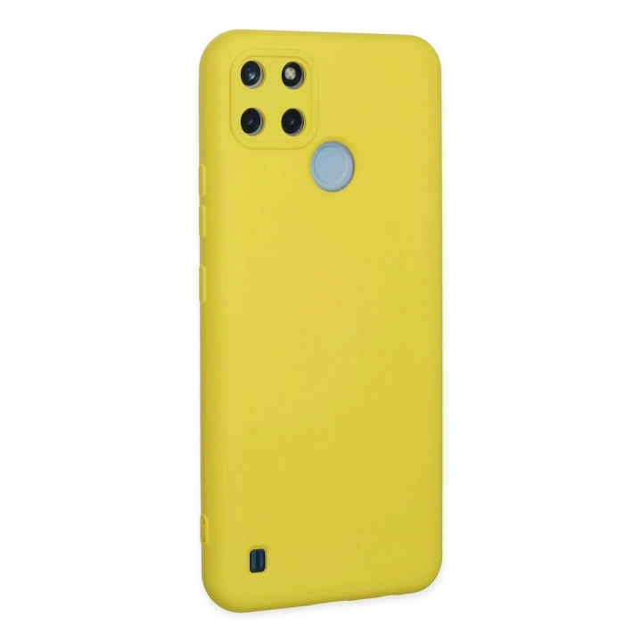 BFS  Realme C25Y Kılıf Nano içi Kadife Silikon - Sarı