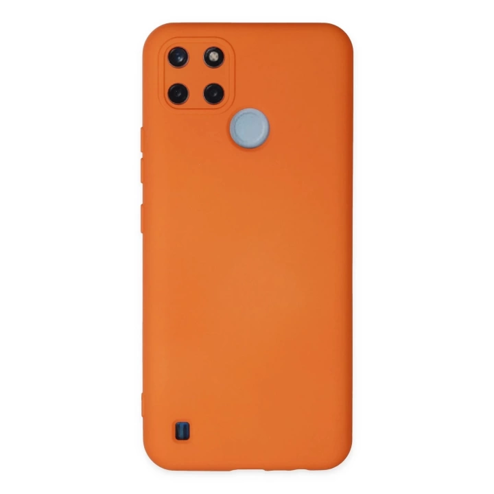 BFS  Realme C25Y Kılıf Nano içi Kadife Silikon - Turuncu