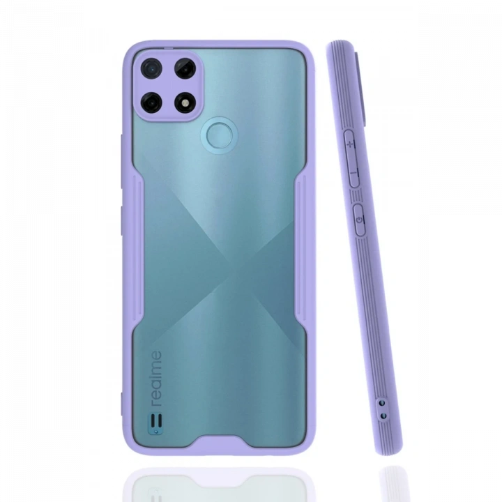 BFS  Realme C25Y Kılıf Platin Silikon - Lila