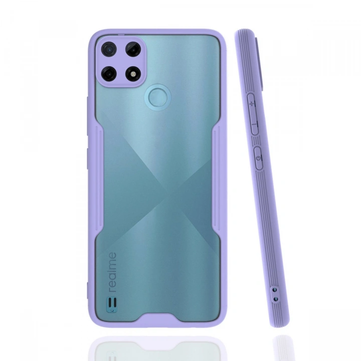 BFS  Realme C25Y Kılıf Platin Silikon - Lila