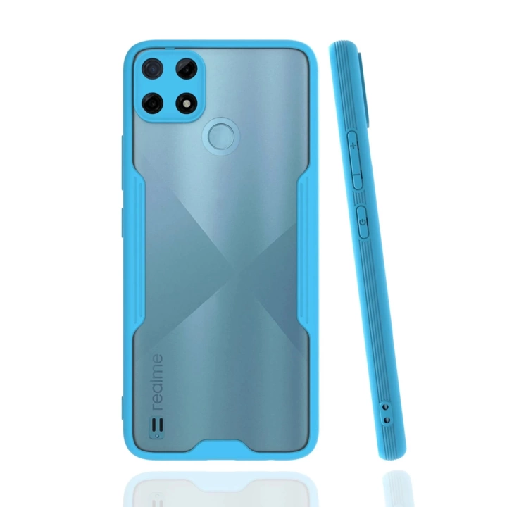 BFS  Realme C25Y Kılıf Platin Silikon - Mavi
