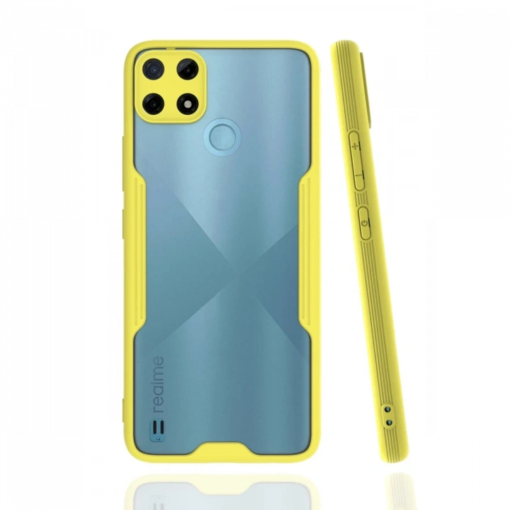 BFS  Realme C25Y Kılıf Platin Silikon - Sarı
