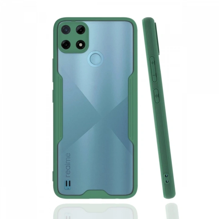 BFS  Realme C25Y Kılıf Platin Silikon - Yeşil
