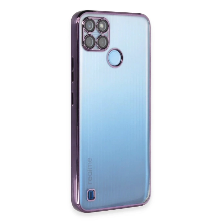 BFS  Realme C25Y Kılıf Razer Lensli Silikon - Mor