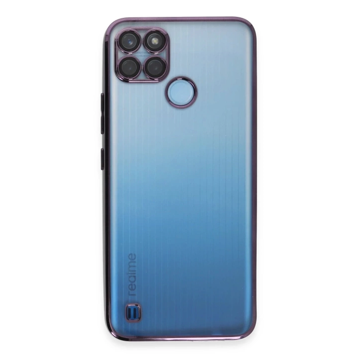 BFS  Realme C25Y Kılıf Razer Lensli Silikon - Mor