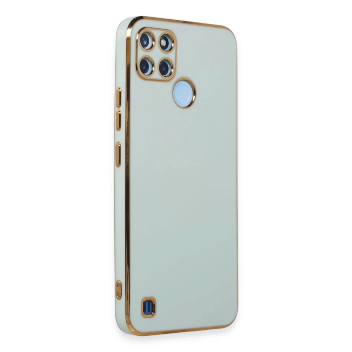 BFS  Realme C25Y Kılıf Volet Silikon - Açık Yeşil