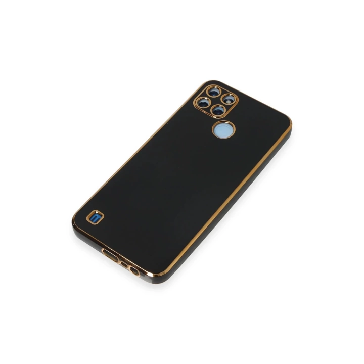 BFS  Realme C25Y Kılıf Volet Silikon - Siyah