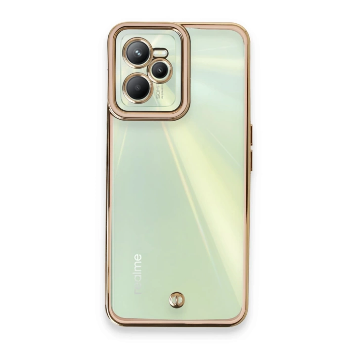 BFS  Realme C35 Kılıf Liva Lens Silikon - Pudra