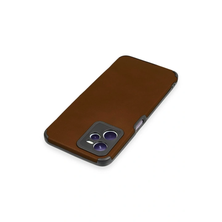 BFS  Realme C35 Kılıf Loop Deri Silikon - Kahverengi
