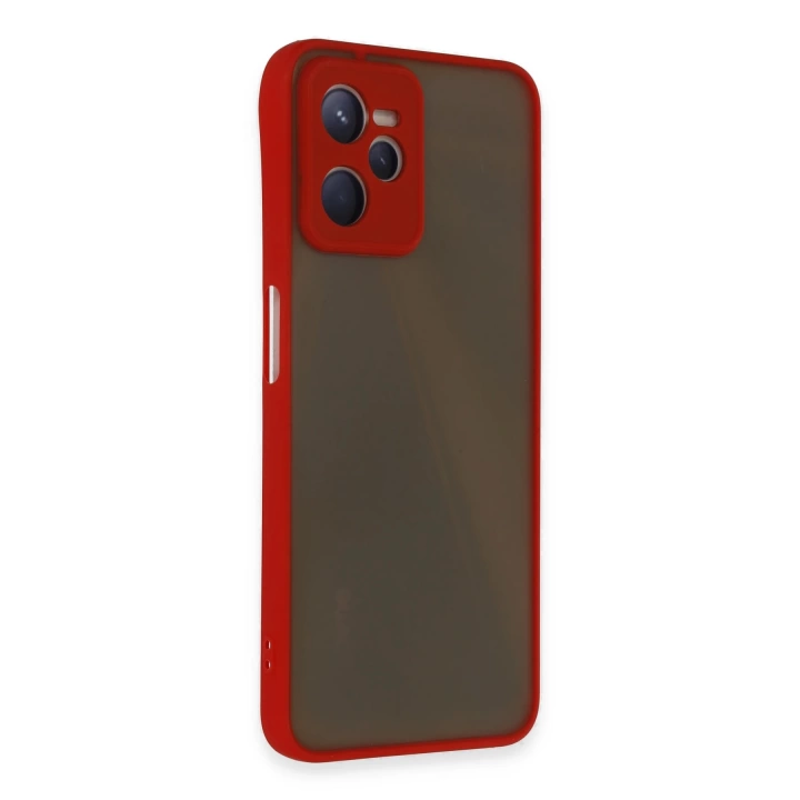 BFS  Realme C35 Kılıf Montreal Silikon Kapak - Kırmızı