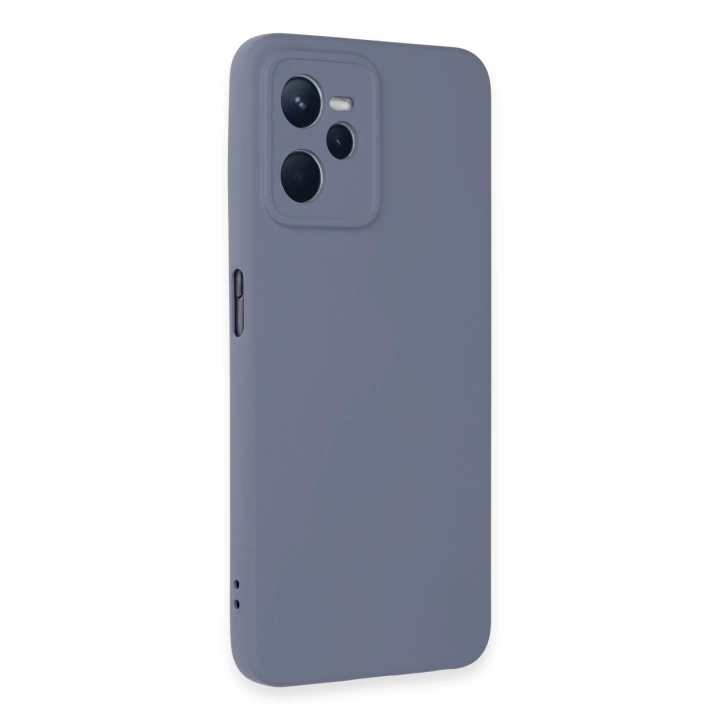 BFS  Realme C35 Kılıf Nano içi Kadife Silikon - Gri