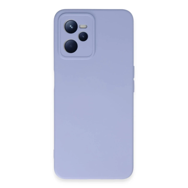 BFS  Realme C35 Kılıf Nano içi Kadife Silikon - Lila