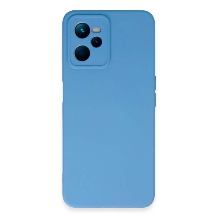 BFS  Realme C35 Kılıf Nano içi Kadife Silikon - Mavi