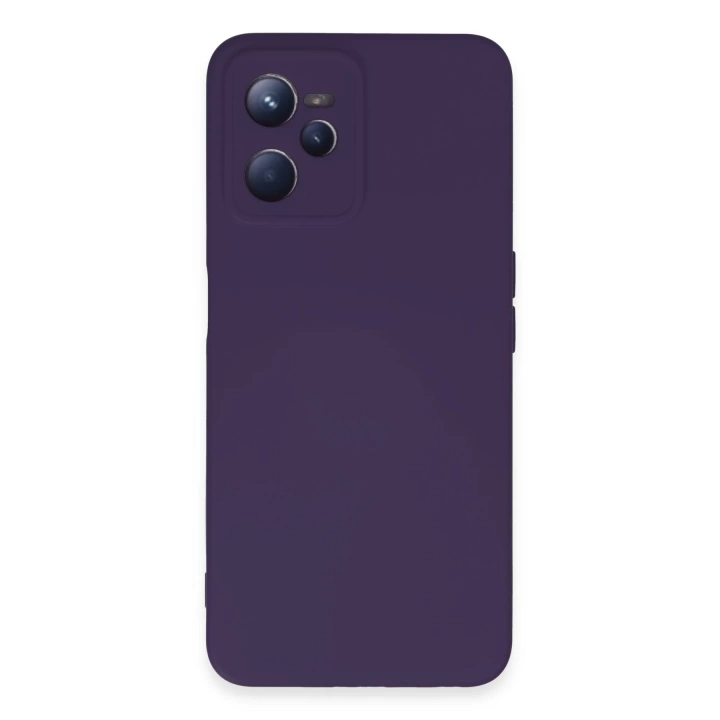 BFS  Realme C35 Kılıf Nano içi Kadife Silikon - Mor
