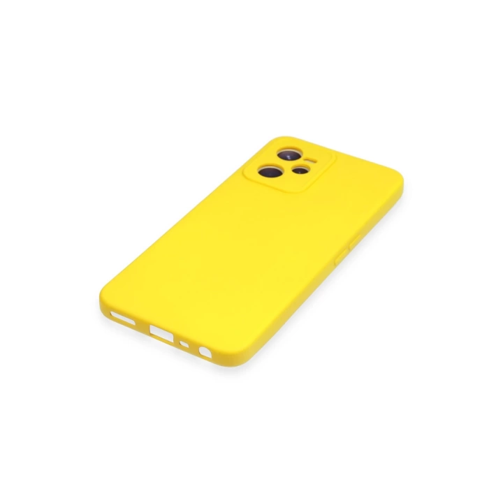 BFS  Realme C35 Kılıf Nano içi Kadife Silikon - Sarı