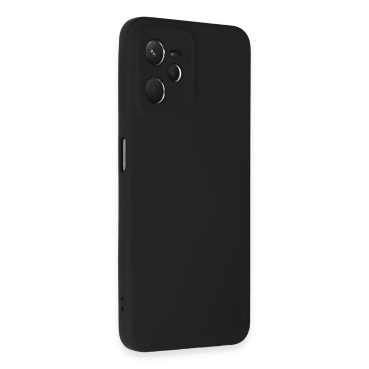 BFS  Realme C35 Kılıf Nano içi Kadife Silikon - Siyah