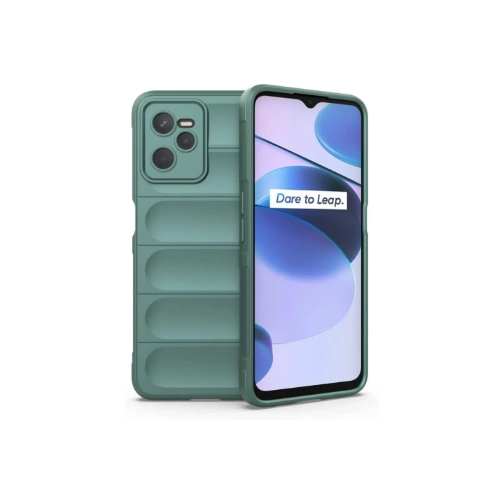 BFS  Realme C35 Kılıf Optimum Silikon - Koyu Yeşil