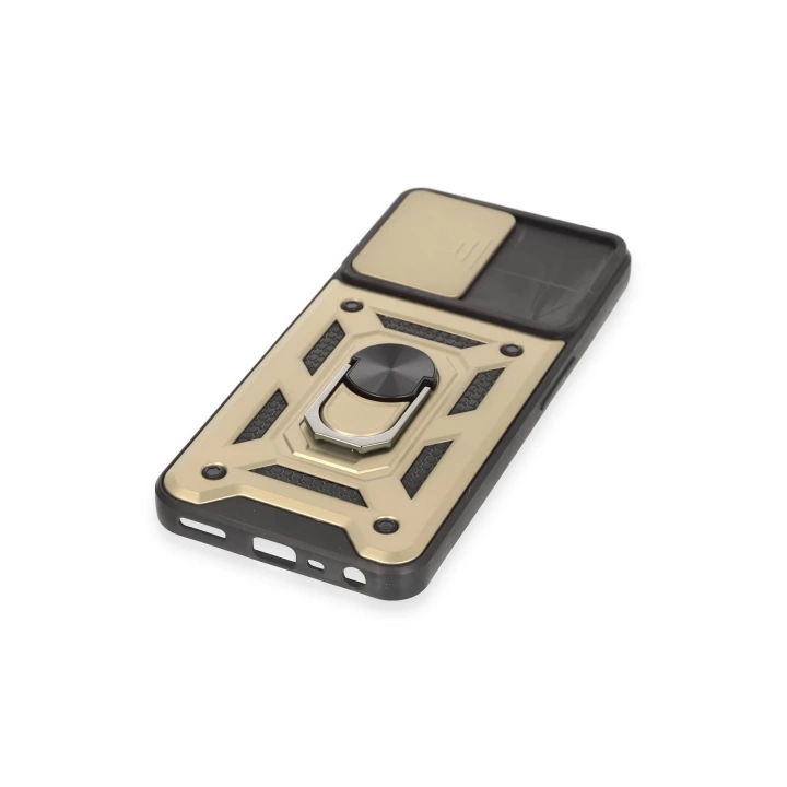 BFS  Realme C35 Kılıf Pars Lens Yüzüklü Silikon - Gold