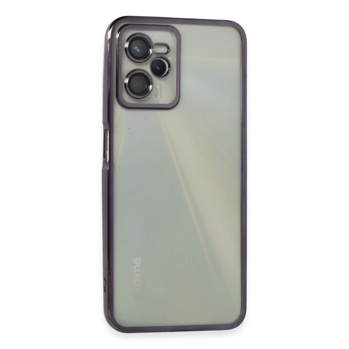 BFS  Realme C35 Kılıf Razer Lensli Silikon - Mor
