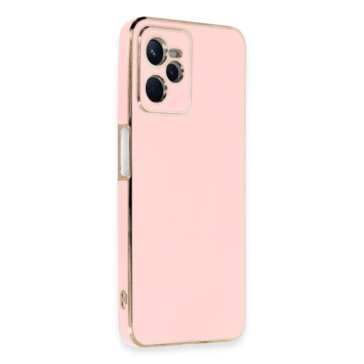 BFS  Realme C35 Kılıf Volet Silikon - Pembe